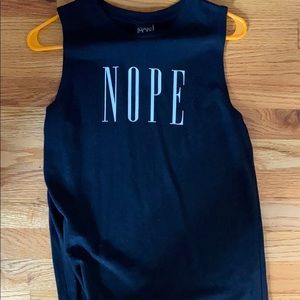 Black NOPE Muscle Tee